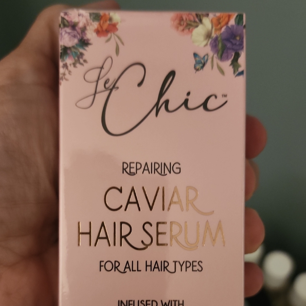 Chic Repairing Caviar Hair Serum - Pink and Gold